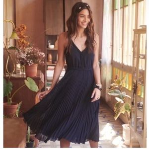 Sezane Navy Pia Dress